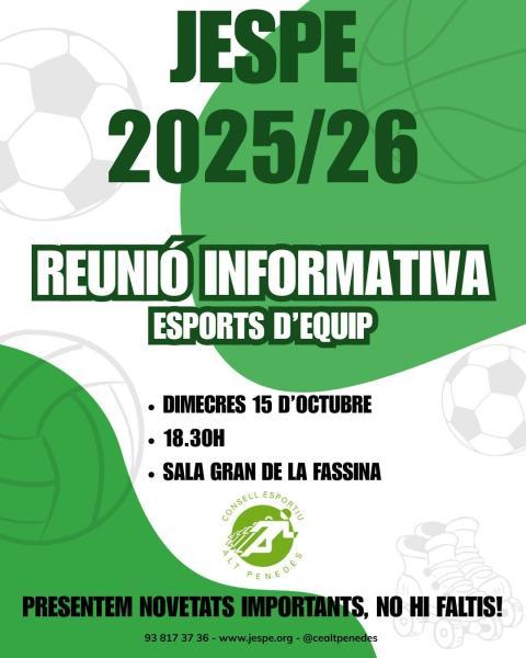 REUNIÓ INFORMATIVA - JESPE 2025/26