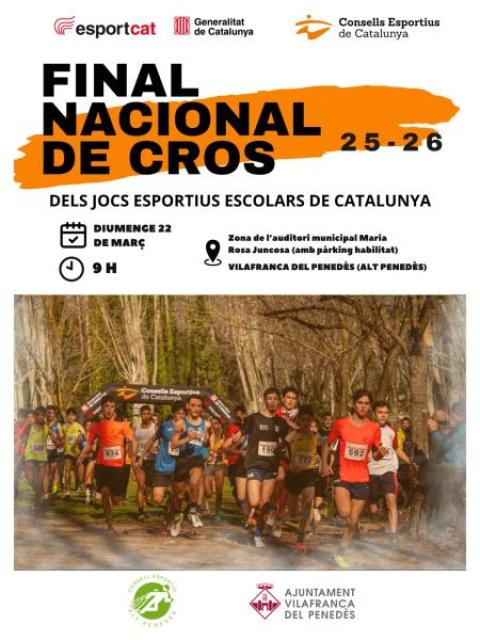 Final Nacional de Cros 2026 a Vilafranca del Penedès