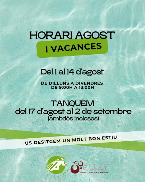 Tanquem per vacances