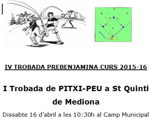 4ª TROBADA PRE-BENJAMINA D'AQUEST CURS