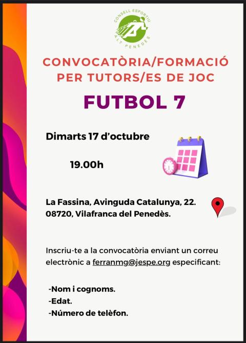 CONVOCATÒRIA PER TUTORS/ES DE JOC 