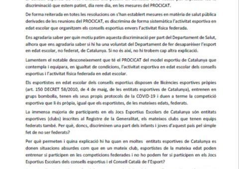 COMUNICAT CONSELL ESPORTIU 