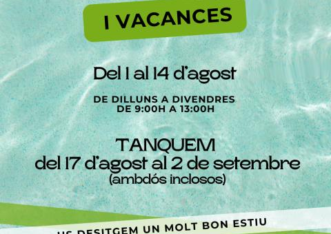 Tanquem per vacances