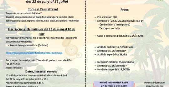 Casal d'estiu Sant Cugat Sesgarrigues